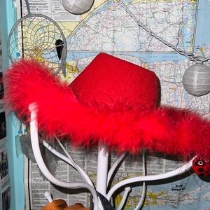 Red #Fringe #Cowboy Hat, Never Worn